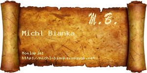 Michl Bianka névjegykártya